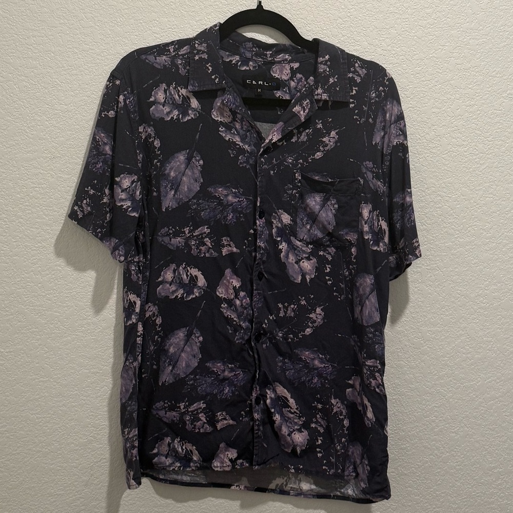 Dilly & Carlo Purple Floral Men's Casual Shirt